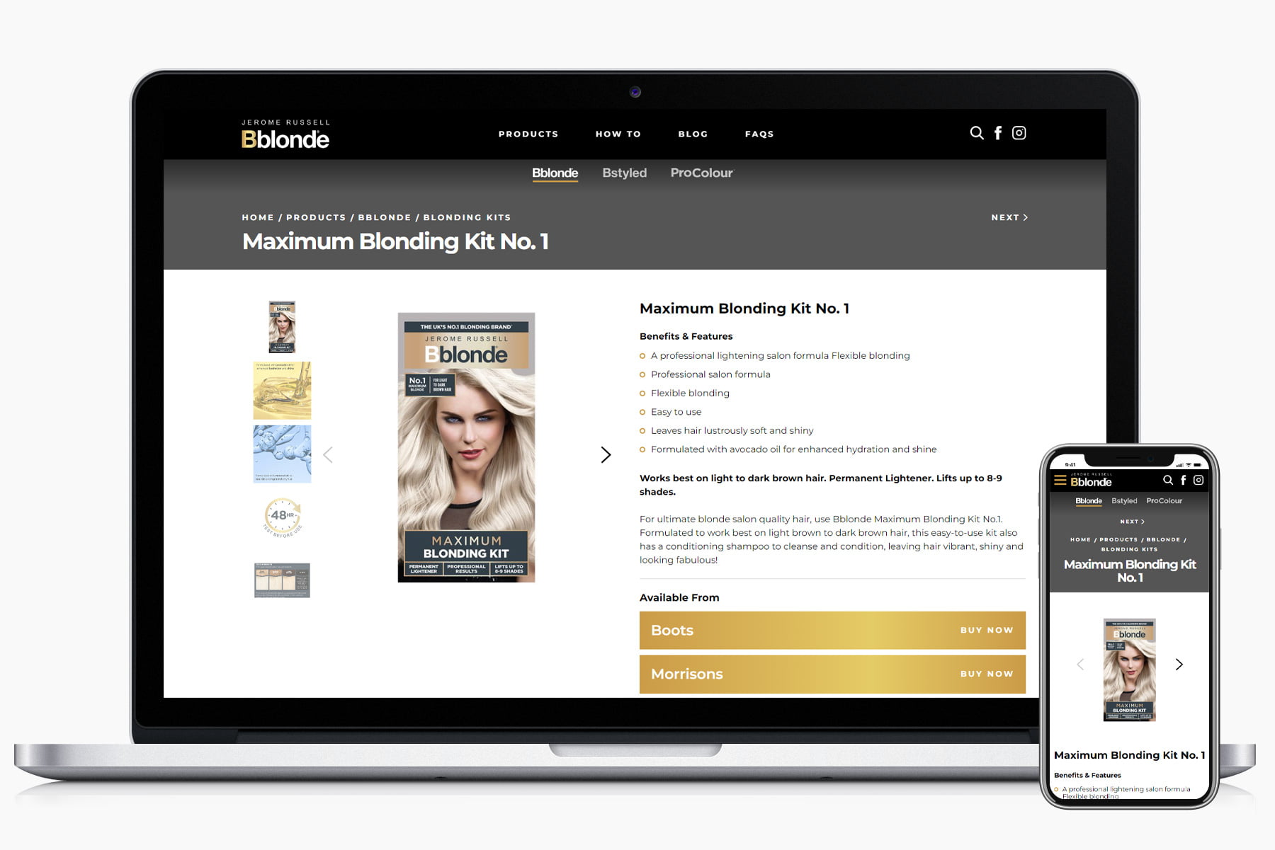 Bblonde Product Page
