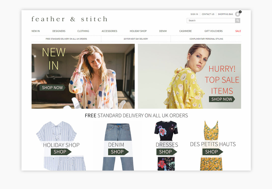 Feather & Stitch Homepage