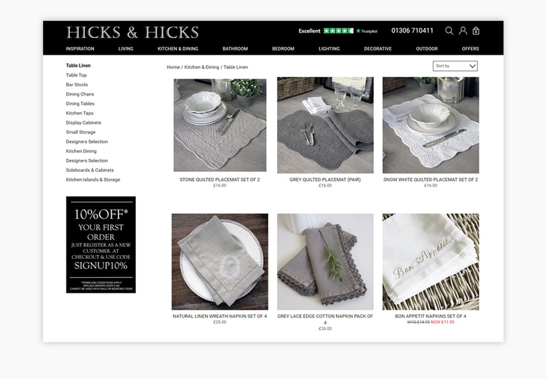 Hicks and Hicks List Page