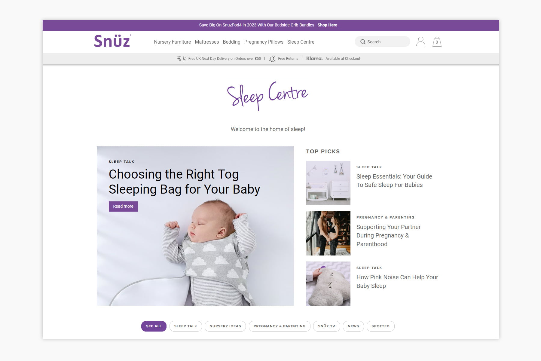 Snuz Blog Page