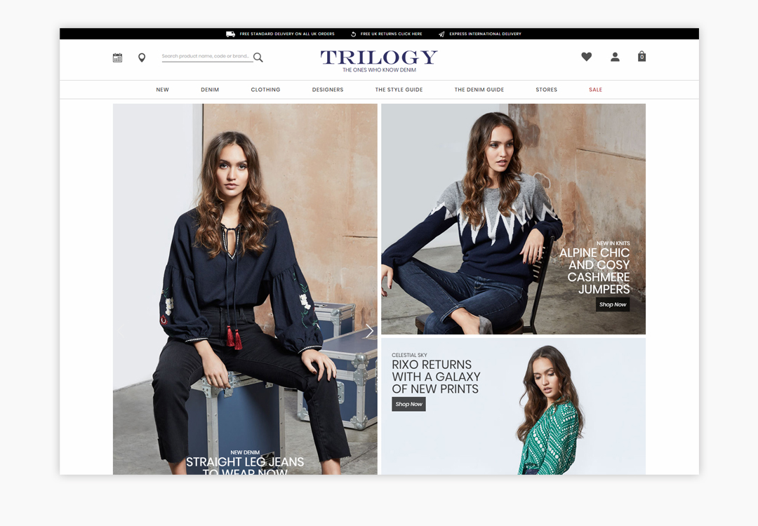 Trilogy Stores Homepage